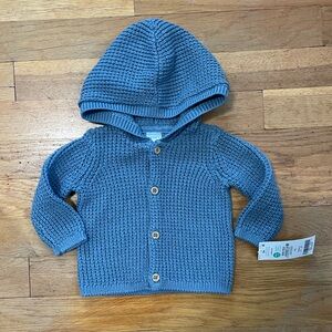 CARTERS blue knit hoodie jacket